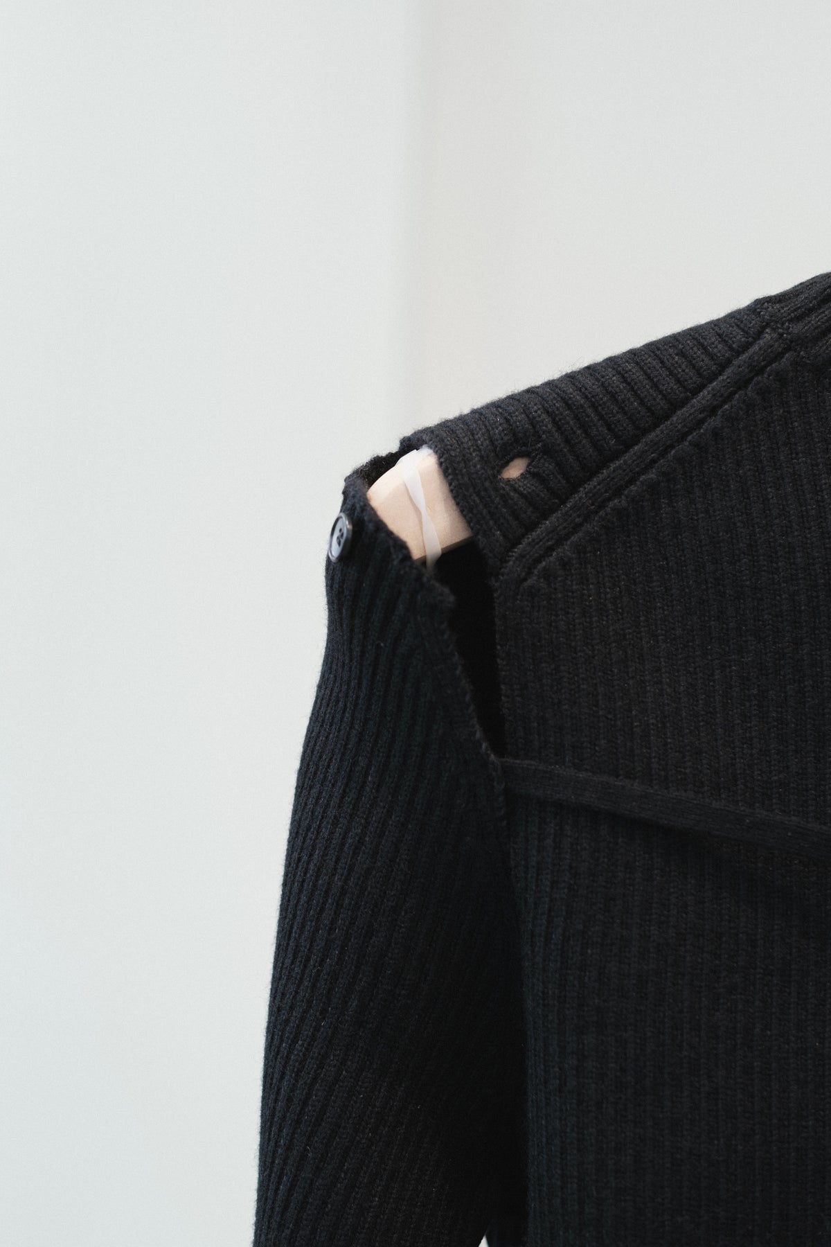 rib 2way slit cardigan