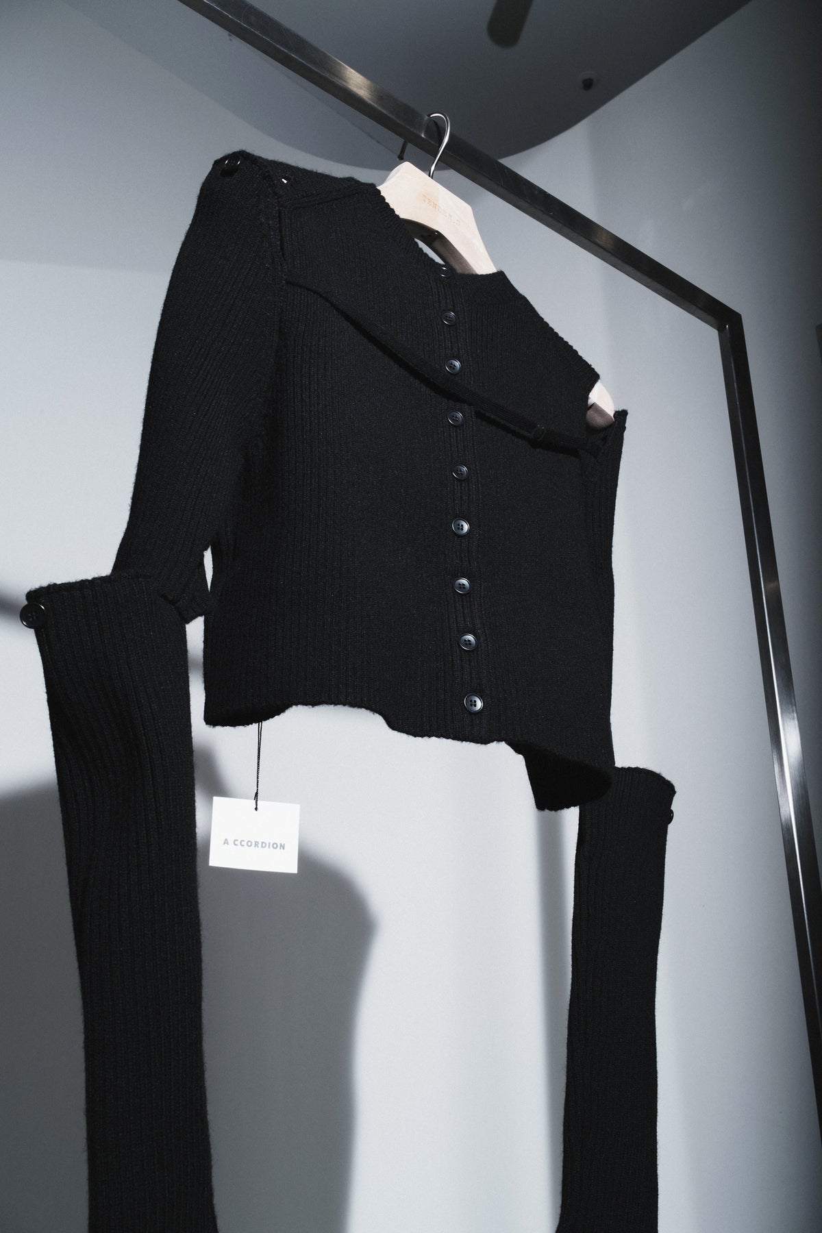 rib 2way slit cardigan