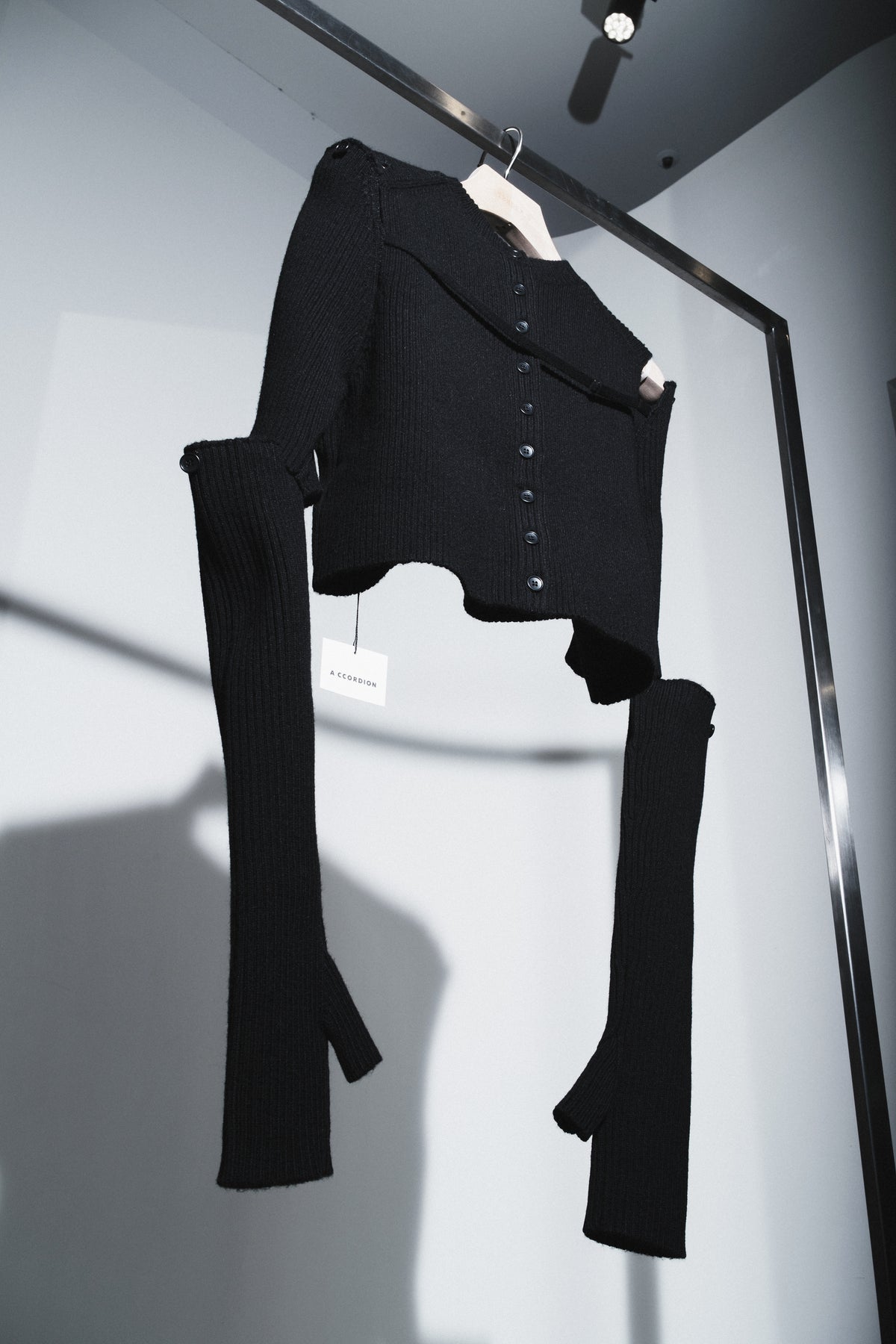 rib 2way slit cardigan