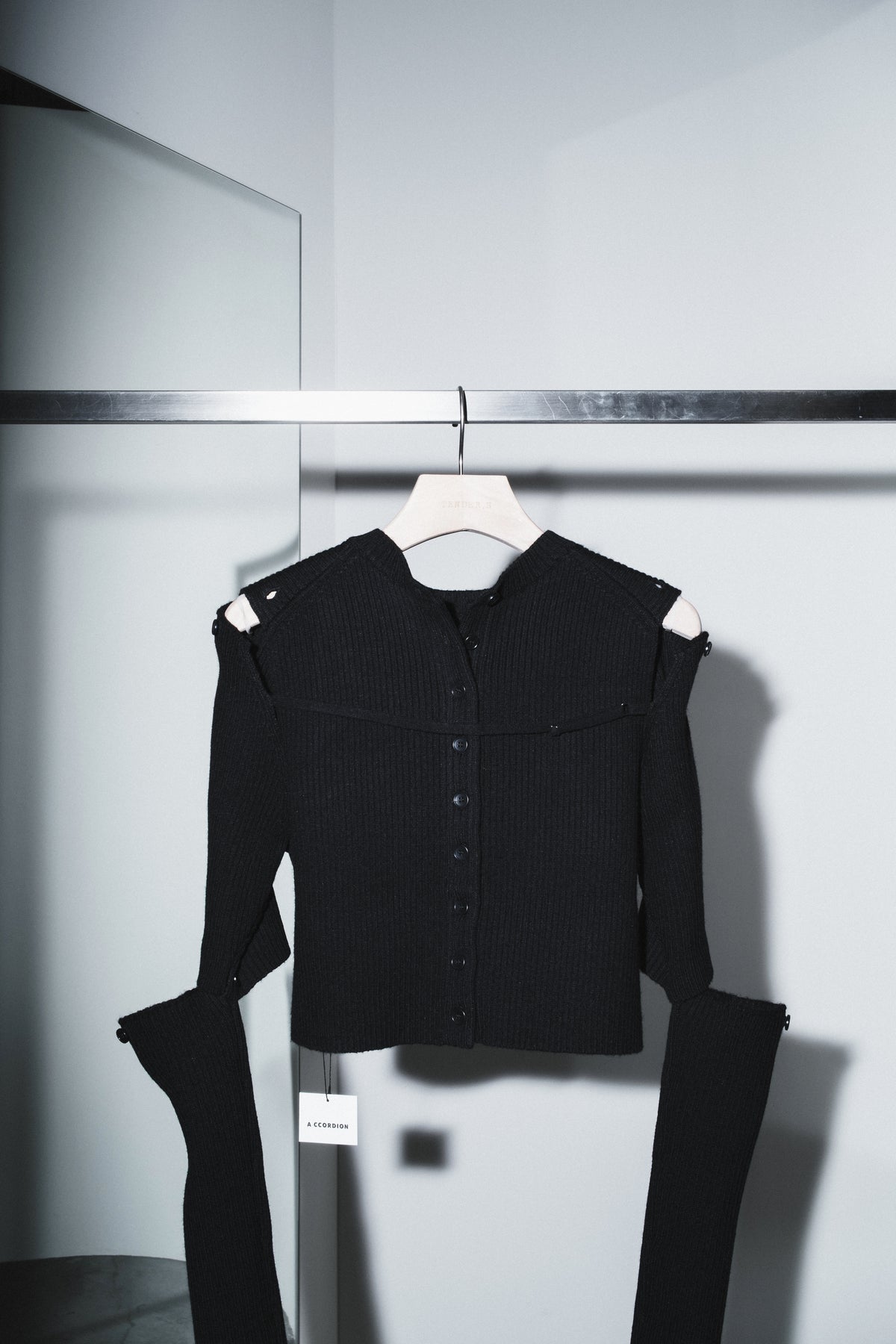rib 2way slit cardigan