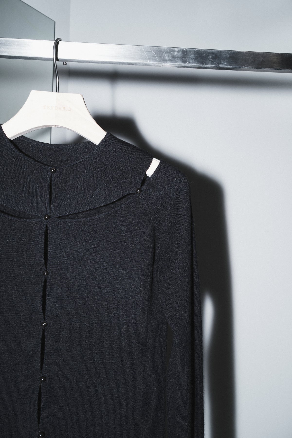 rib yoke cardigan