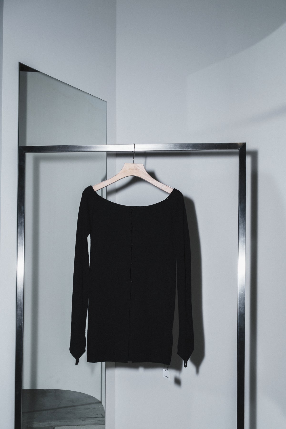 rib yoke cardigan