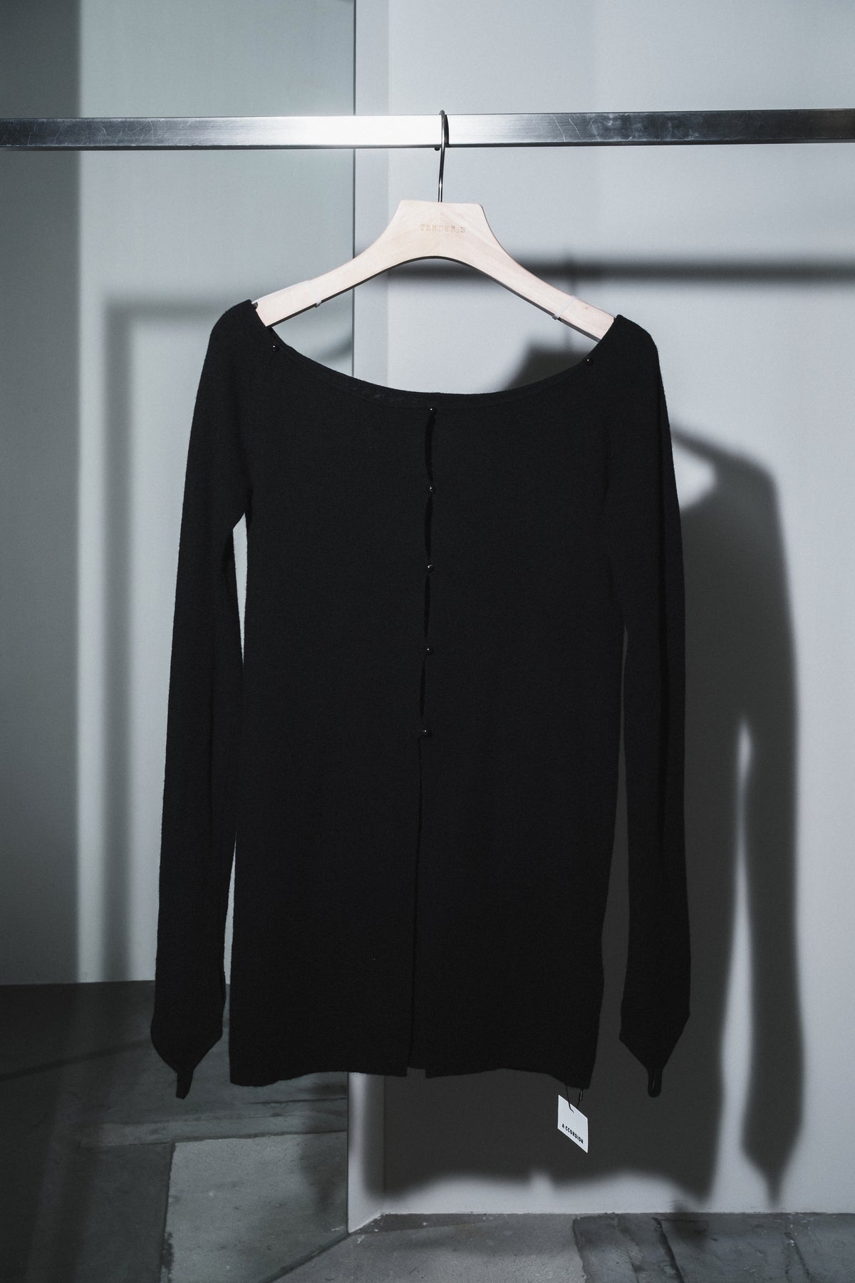 rib yoke cardigan