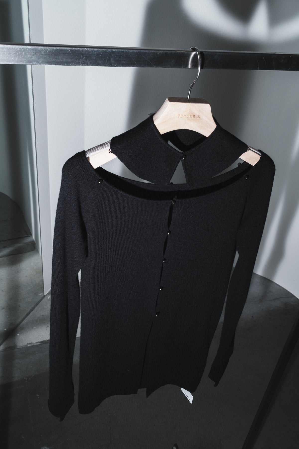 rib yoke cardigan