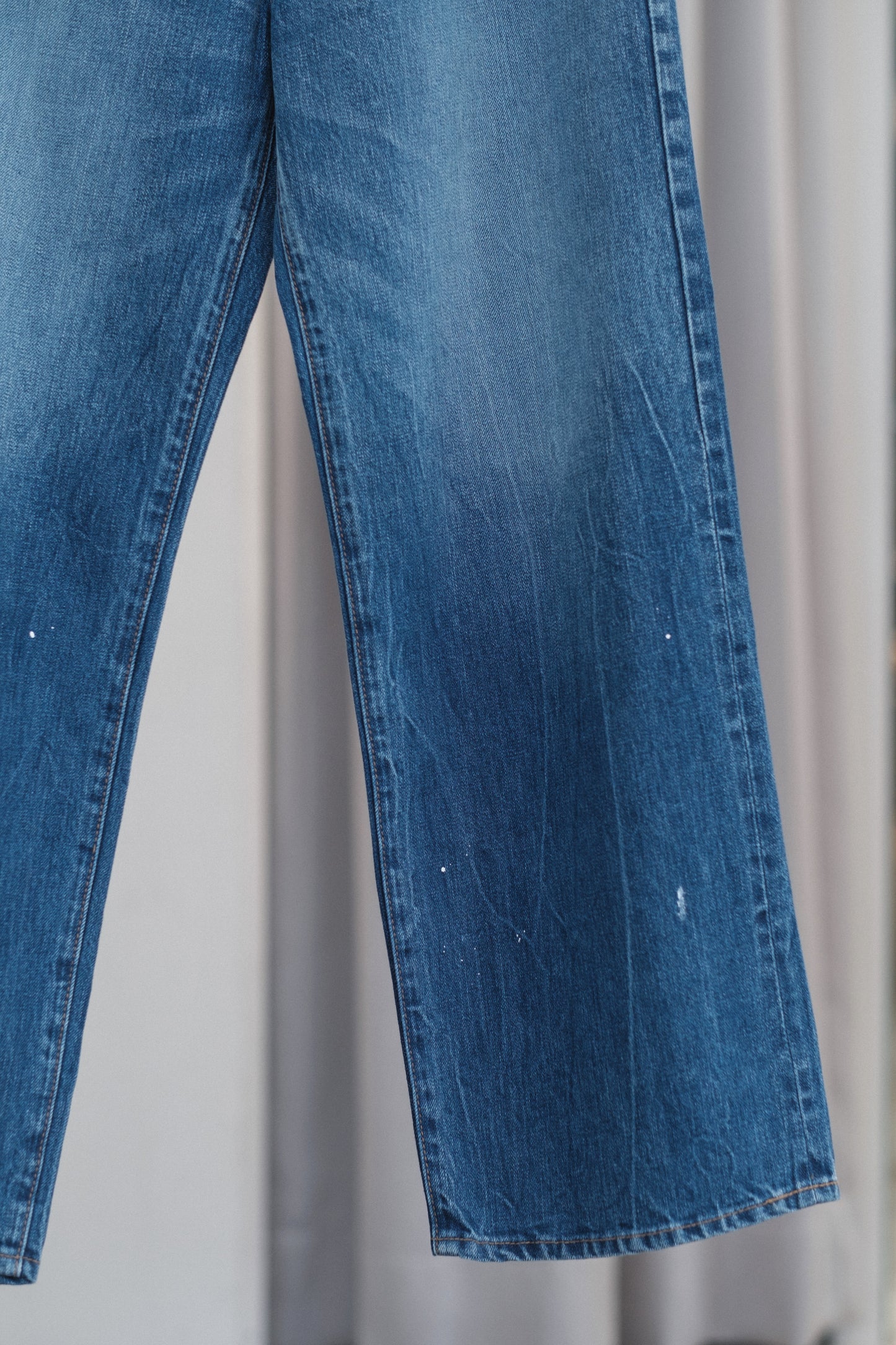 selvage denim wide jeans/used
