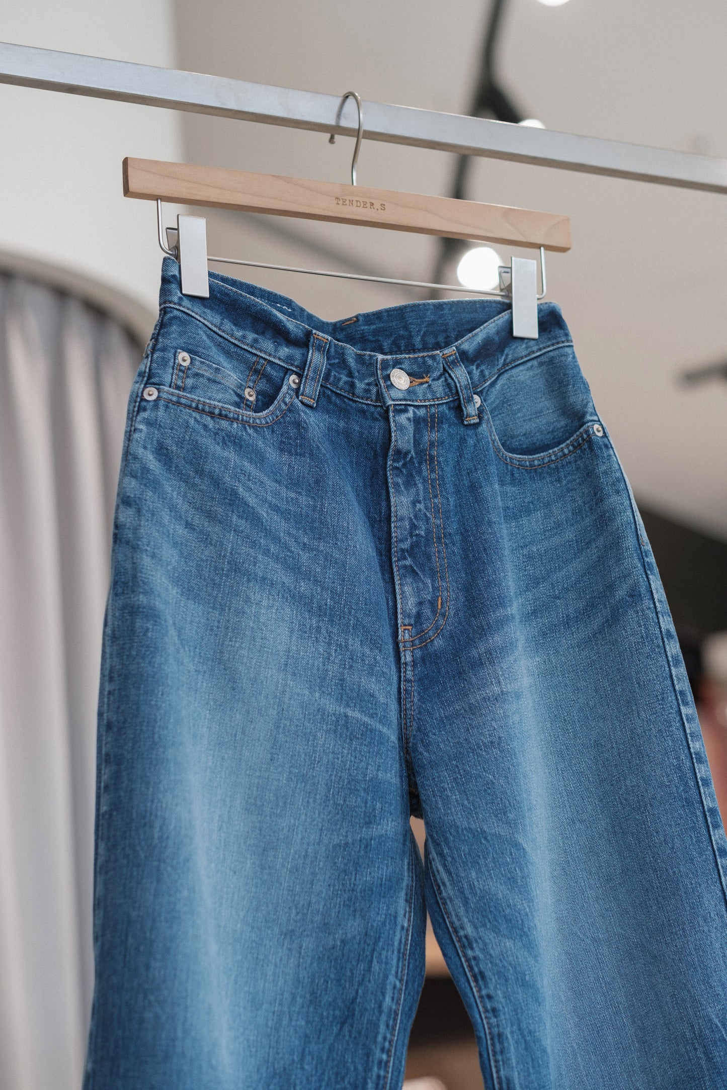 selvage denim wide jeans/used