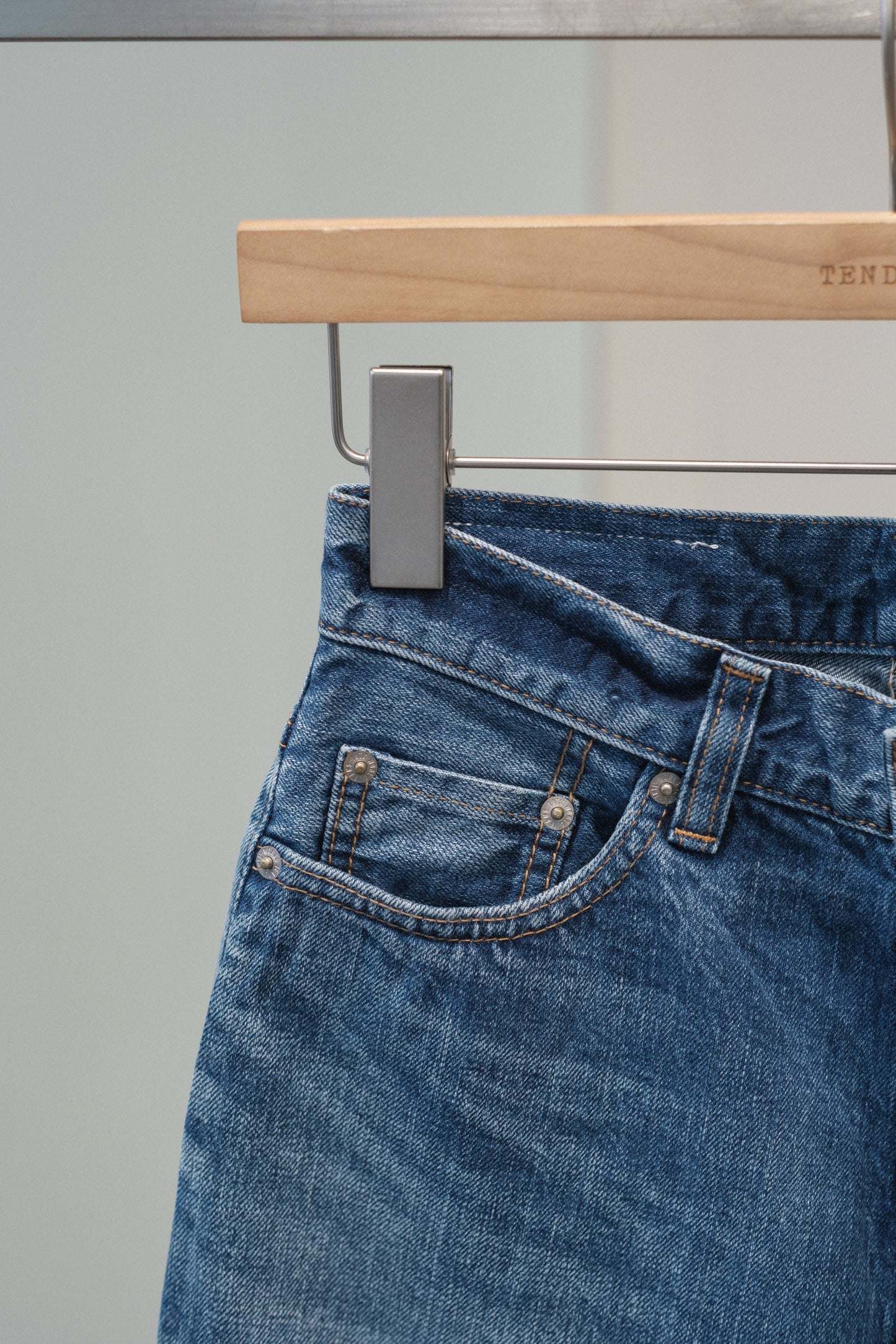 selvage denim wide jeans/used
