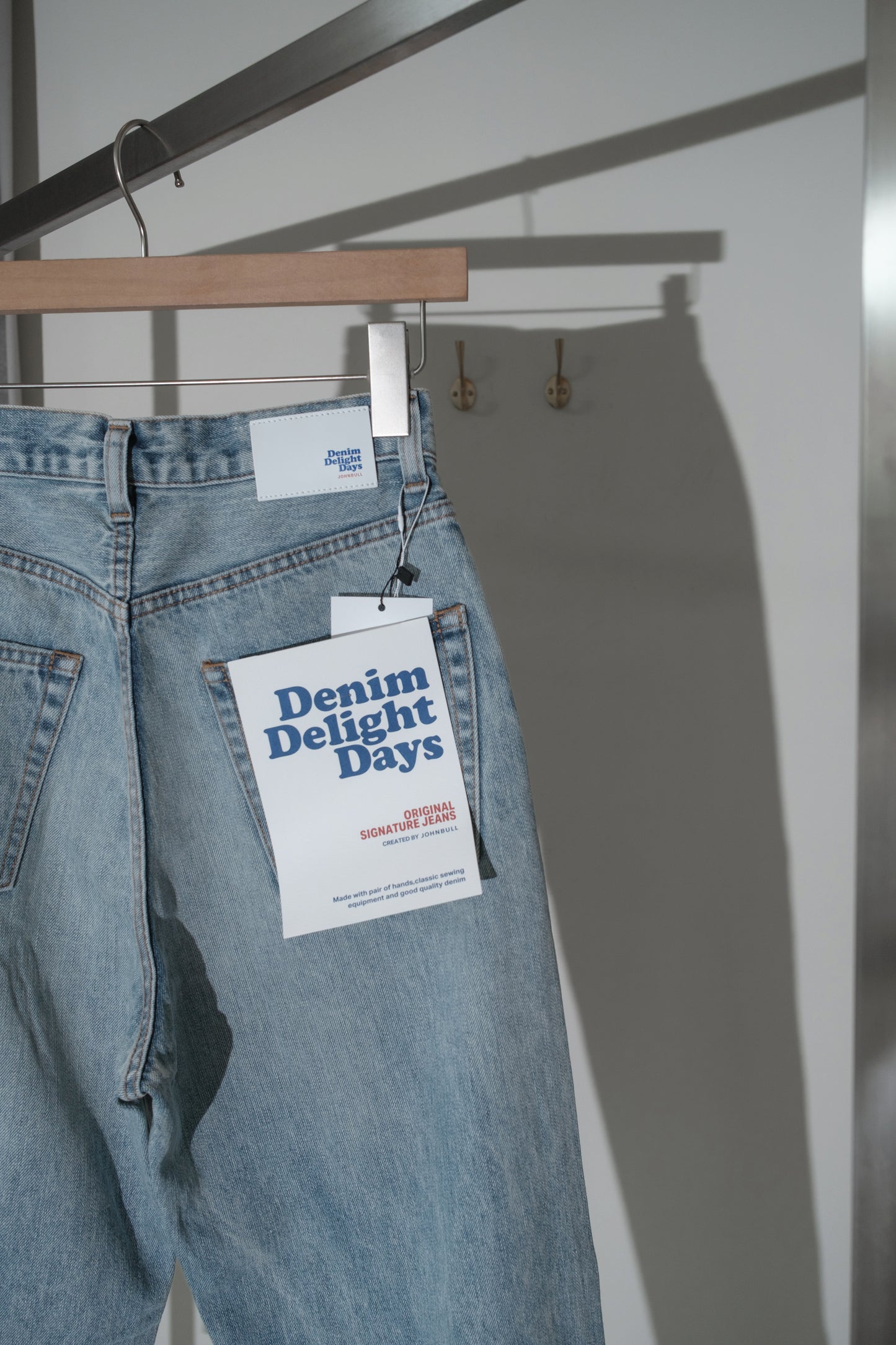 selvage denim wide jeans/faded