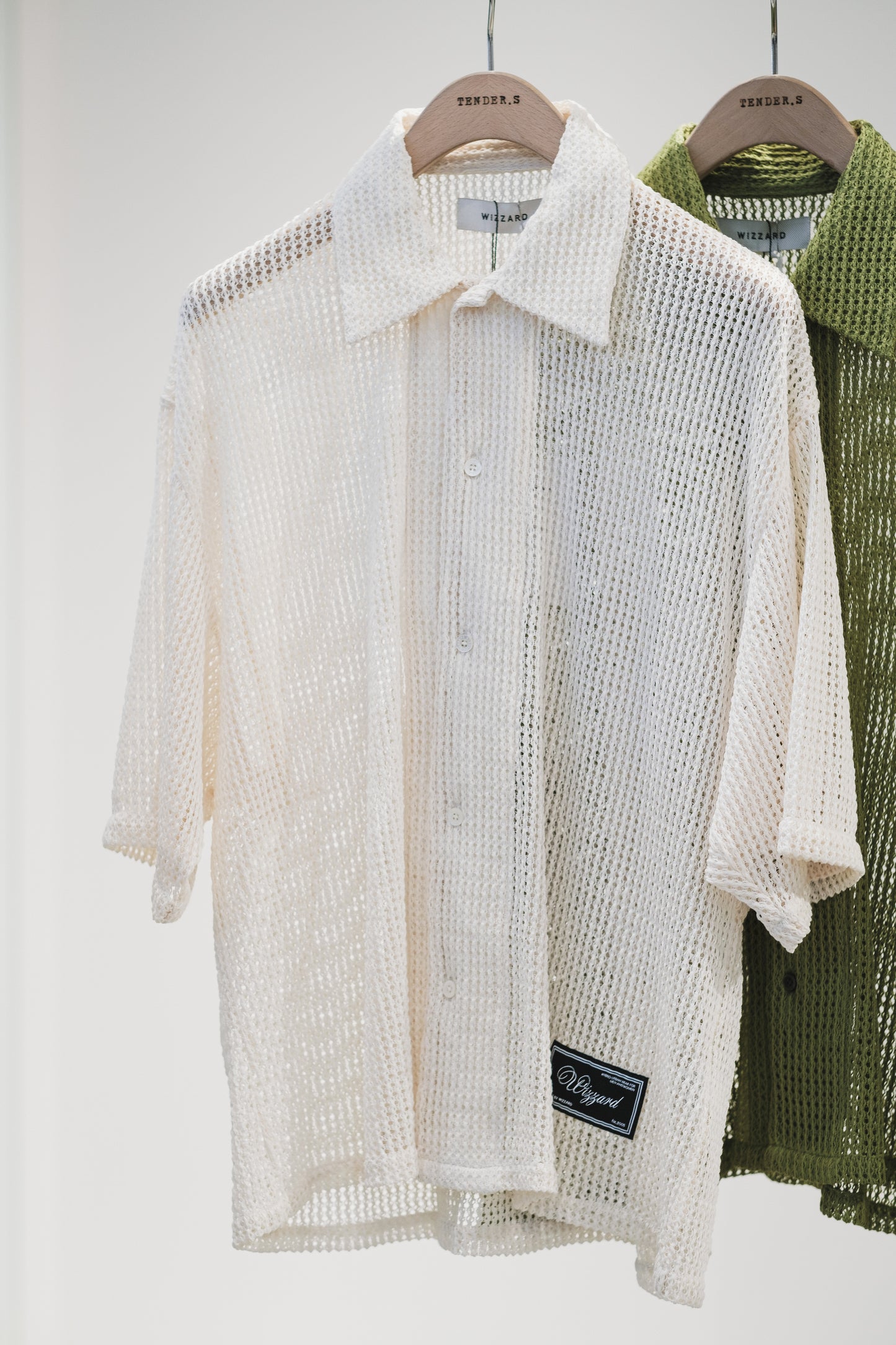 mesh fabric shirt