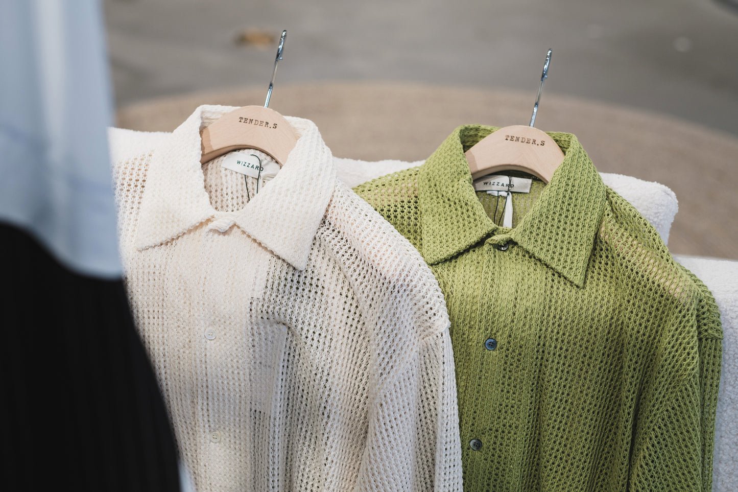 mesh fabric shirt