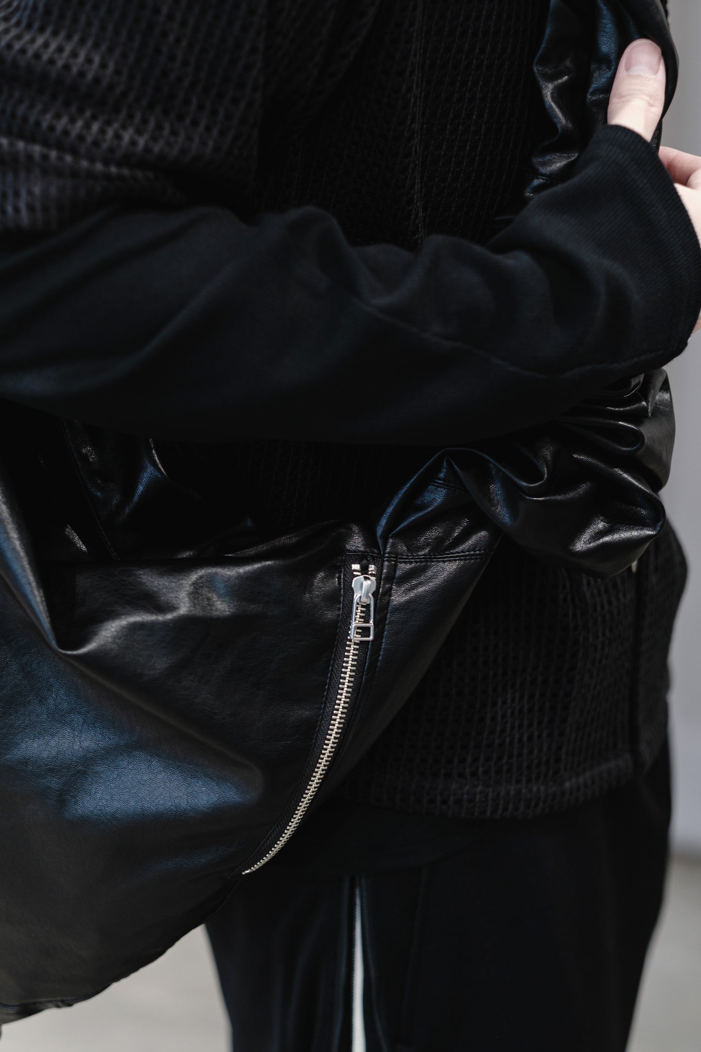 faux leather wave bag