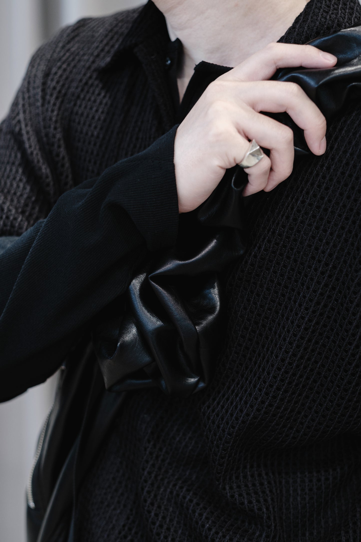 faux leather wave bag