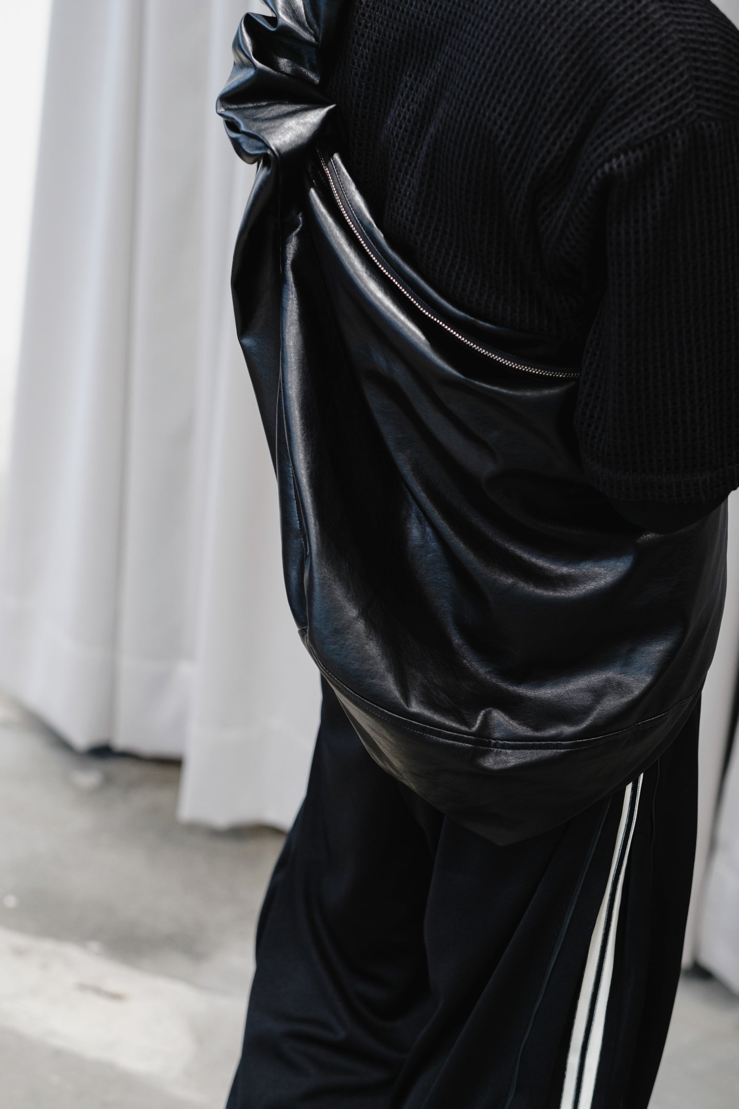 faux leather wave bag