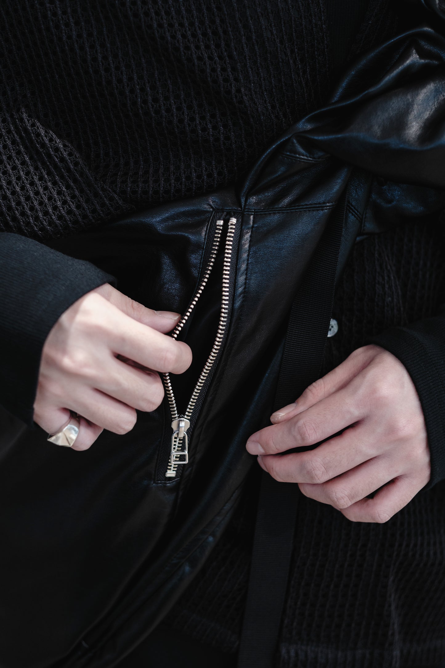 faux leather wave bag