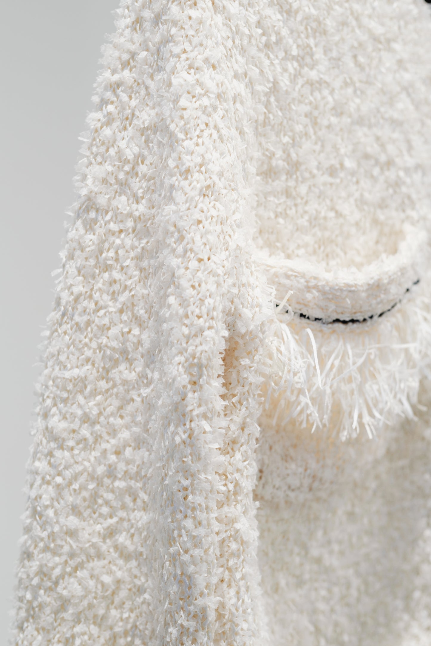front charm knit jacket