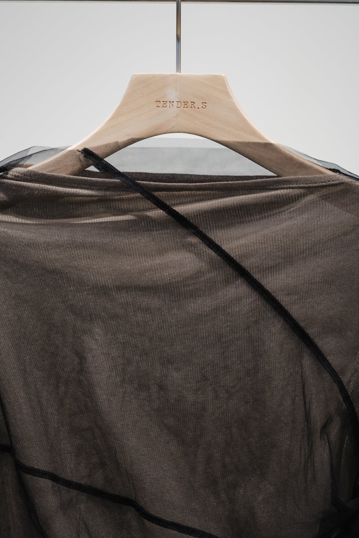 tulle layered drape top