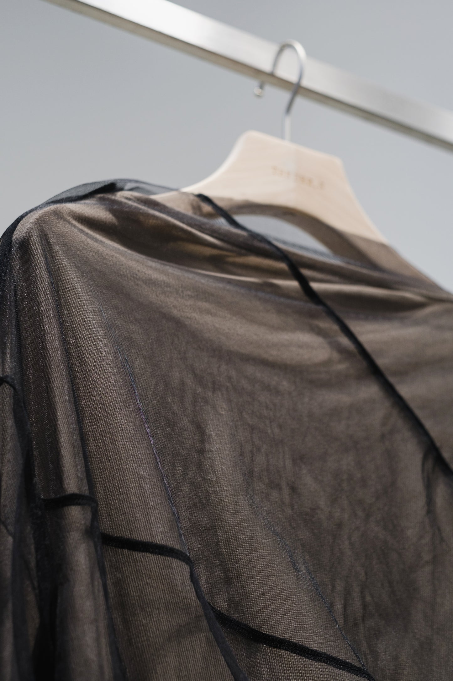 tulle layered drape top
