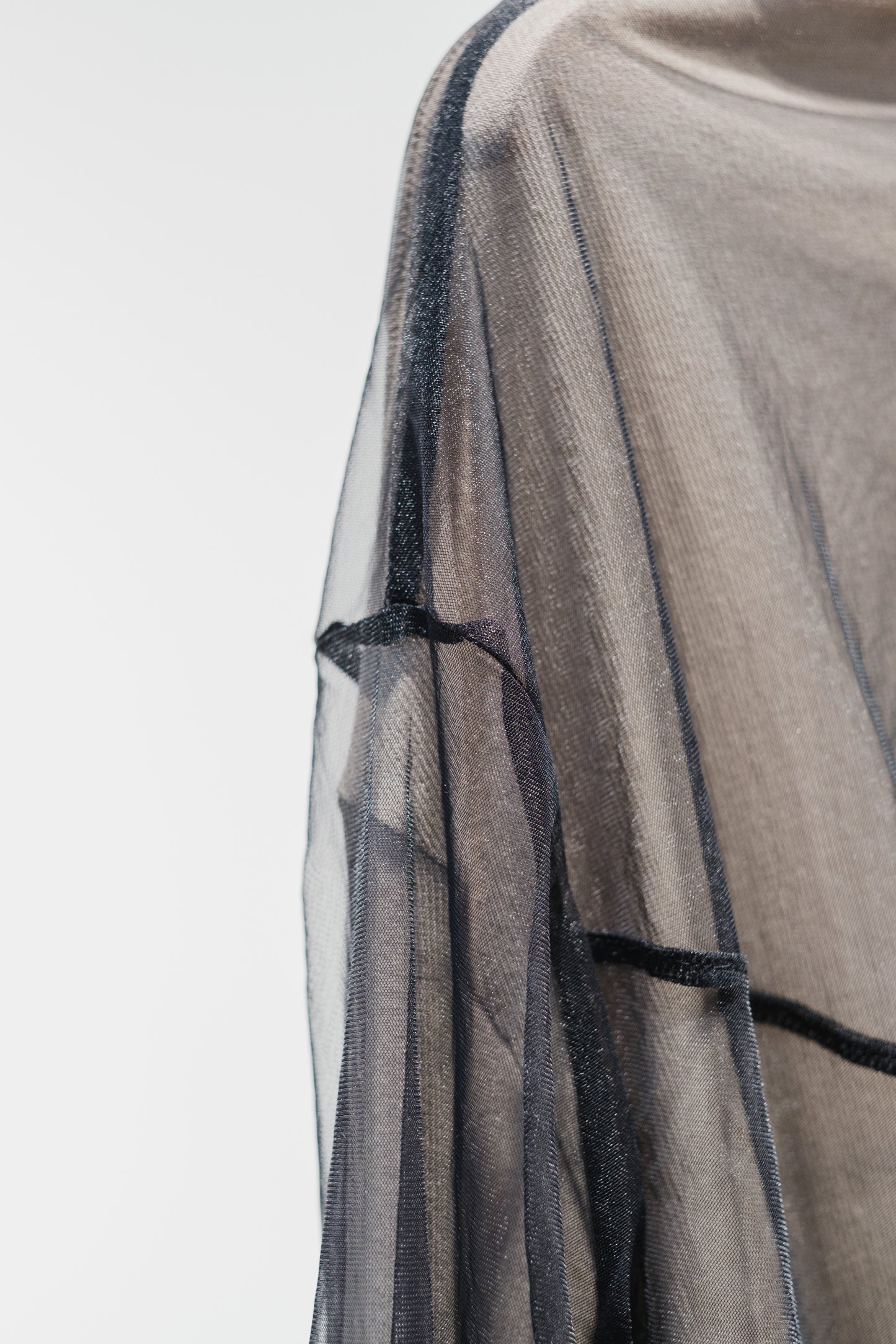 tulle layered drape top