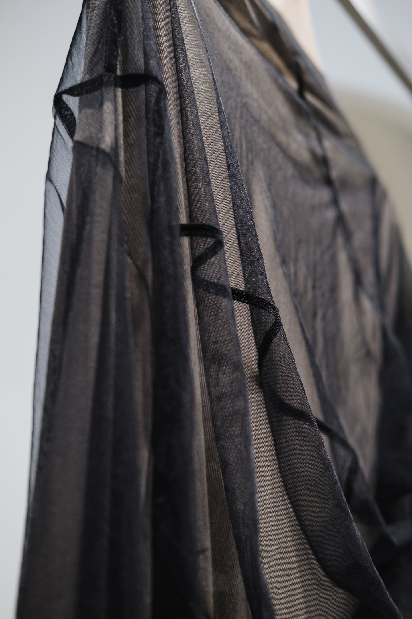 tulle layered drape top
