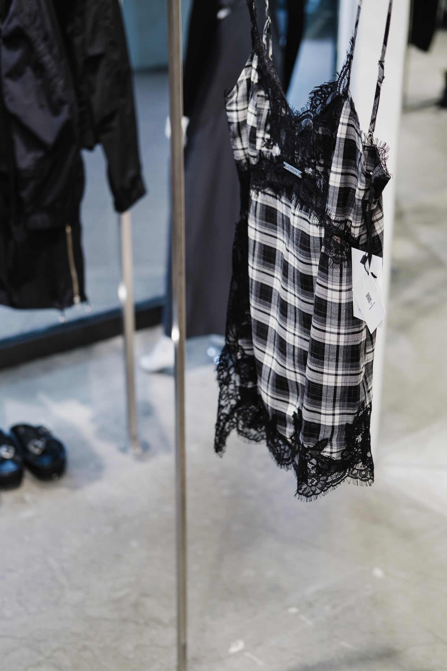 asymmetrical lace camisole