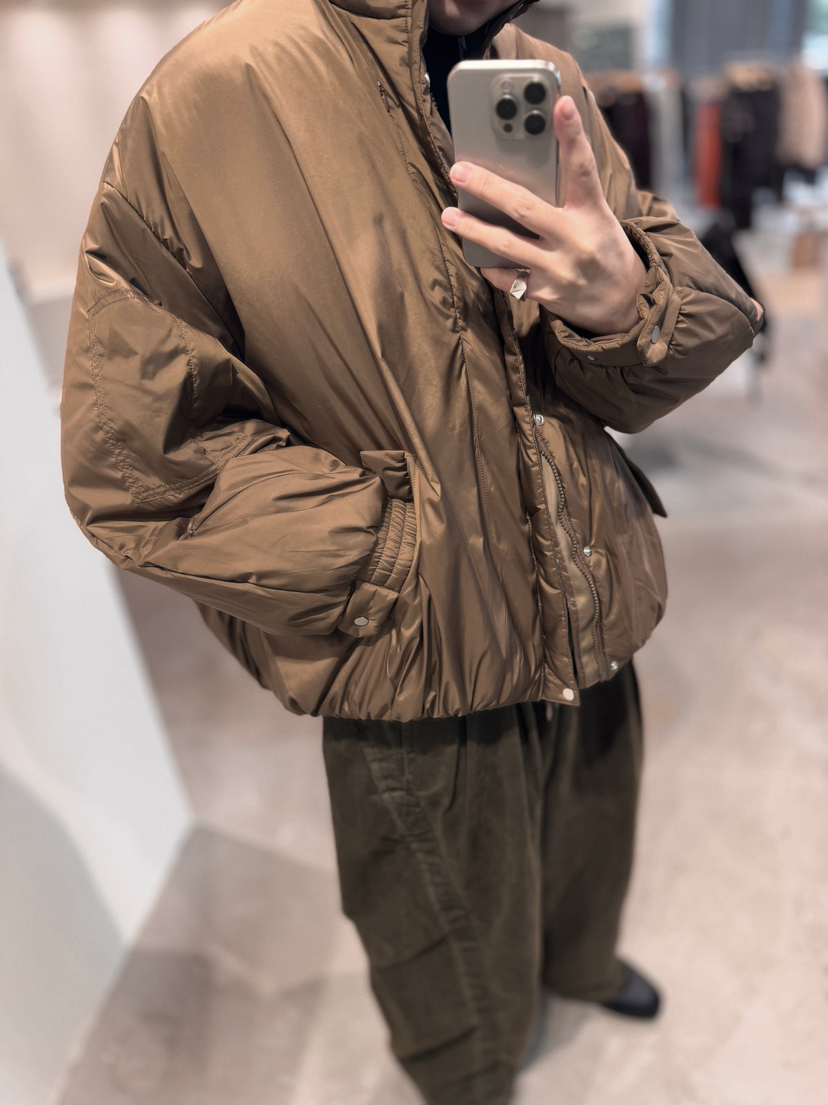 signature drop puffer blouson