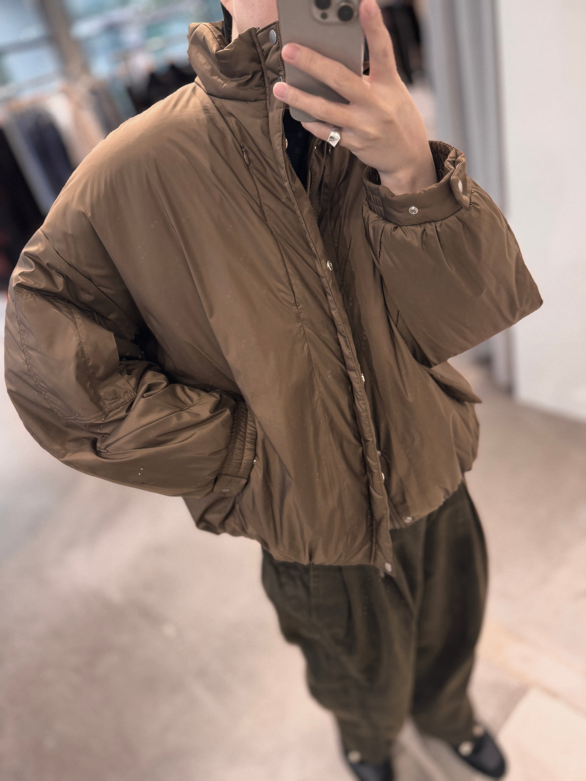 signature drop puffer blouson