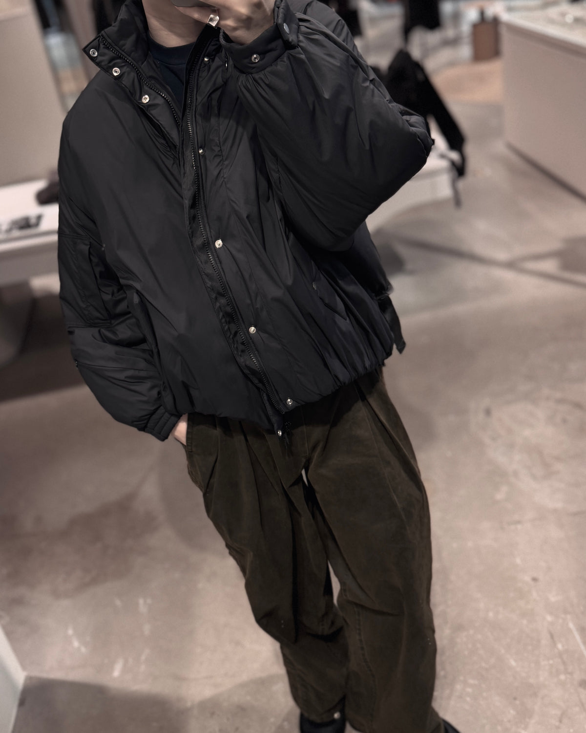 signature drop puffer blouson
