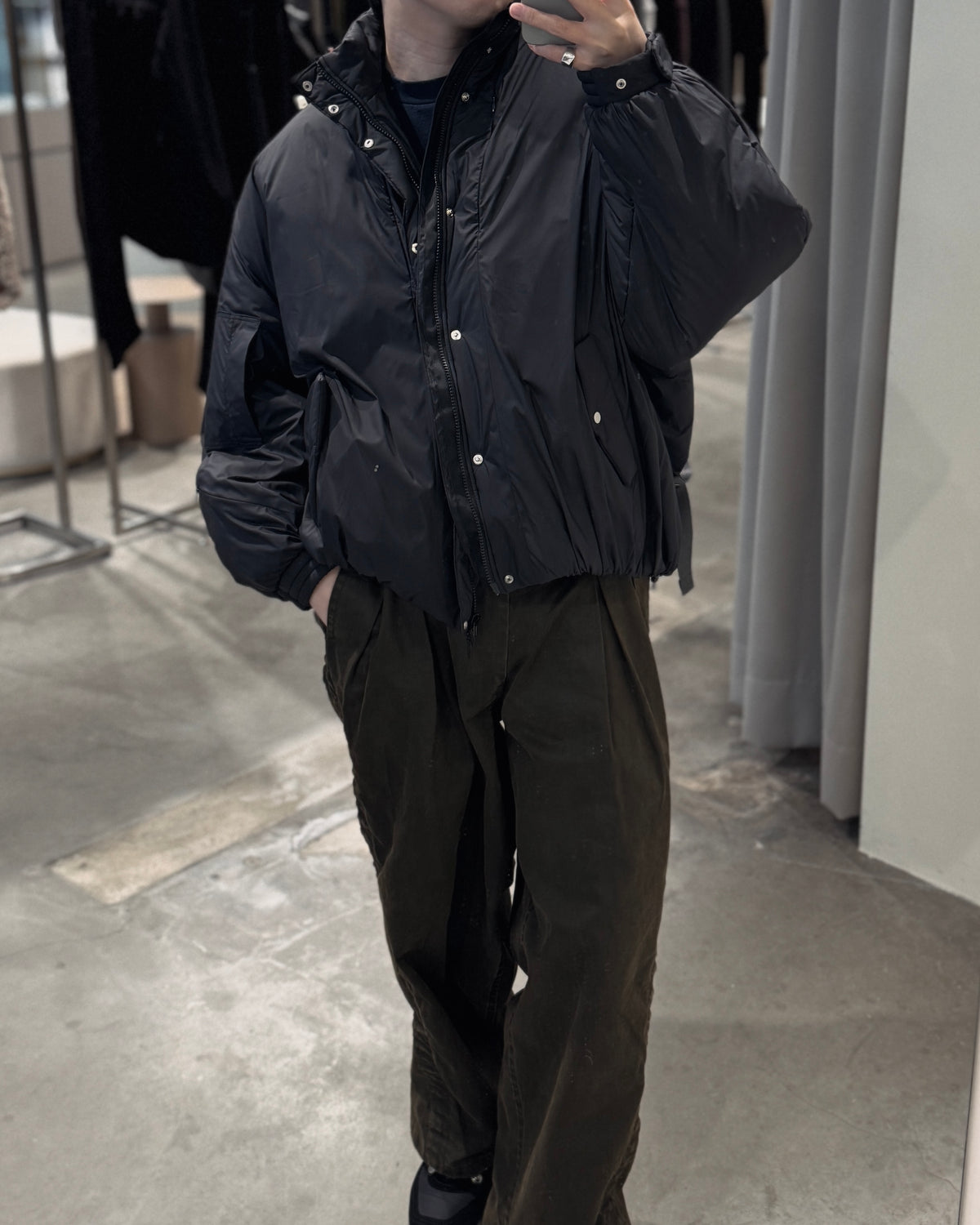 signature drop puffer blouson