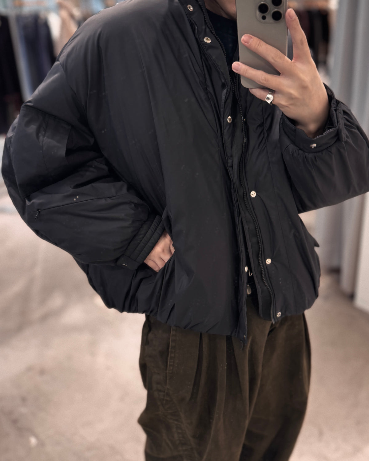 signature drop puffer blouson