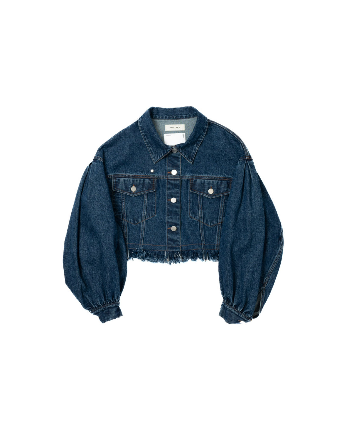 pleats denim blouson