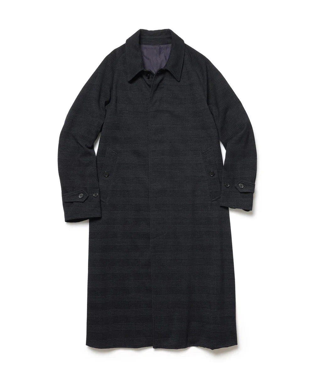 persil mole check balmacaan coat