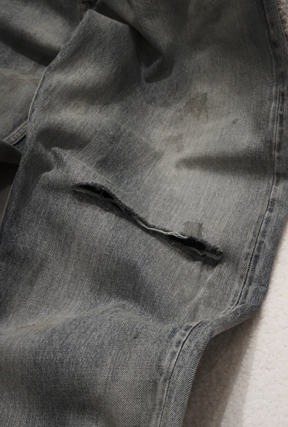 aging selvedge tapered 5p denim pants