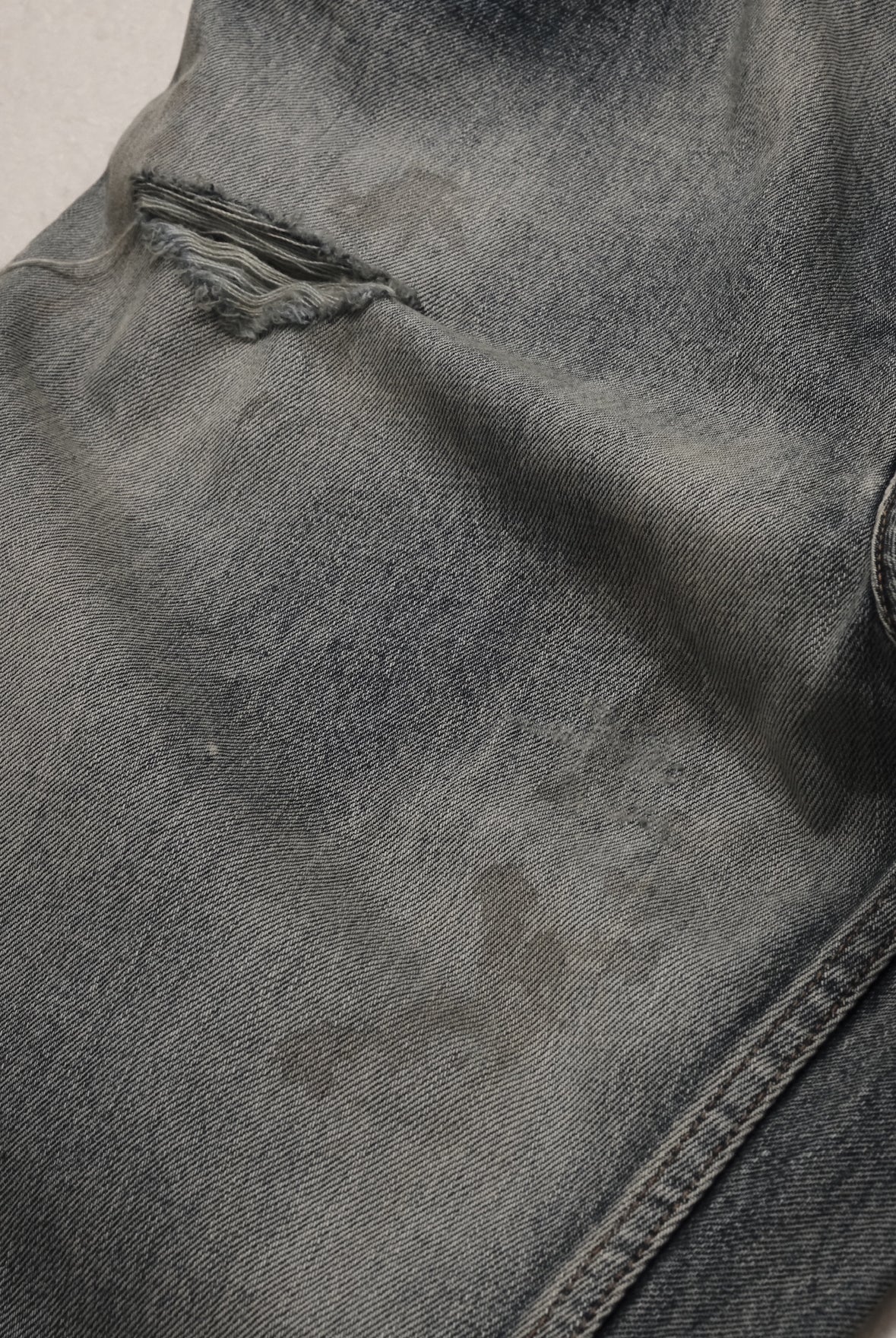 aging selvedge tapered 5p denim pants