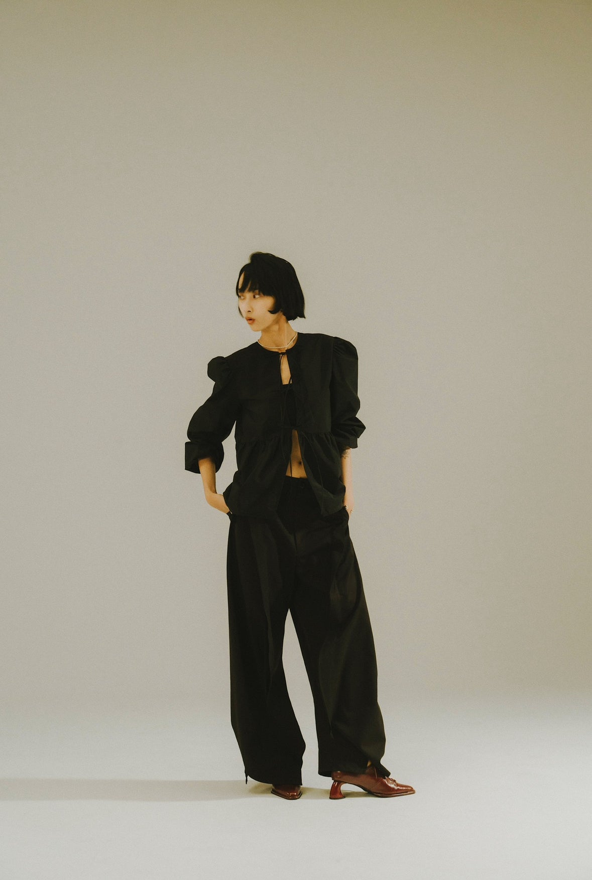 slit deformed pants(unisex)