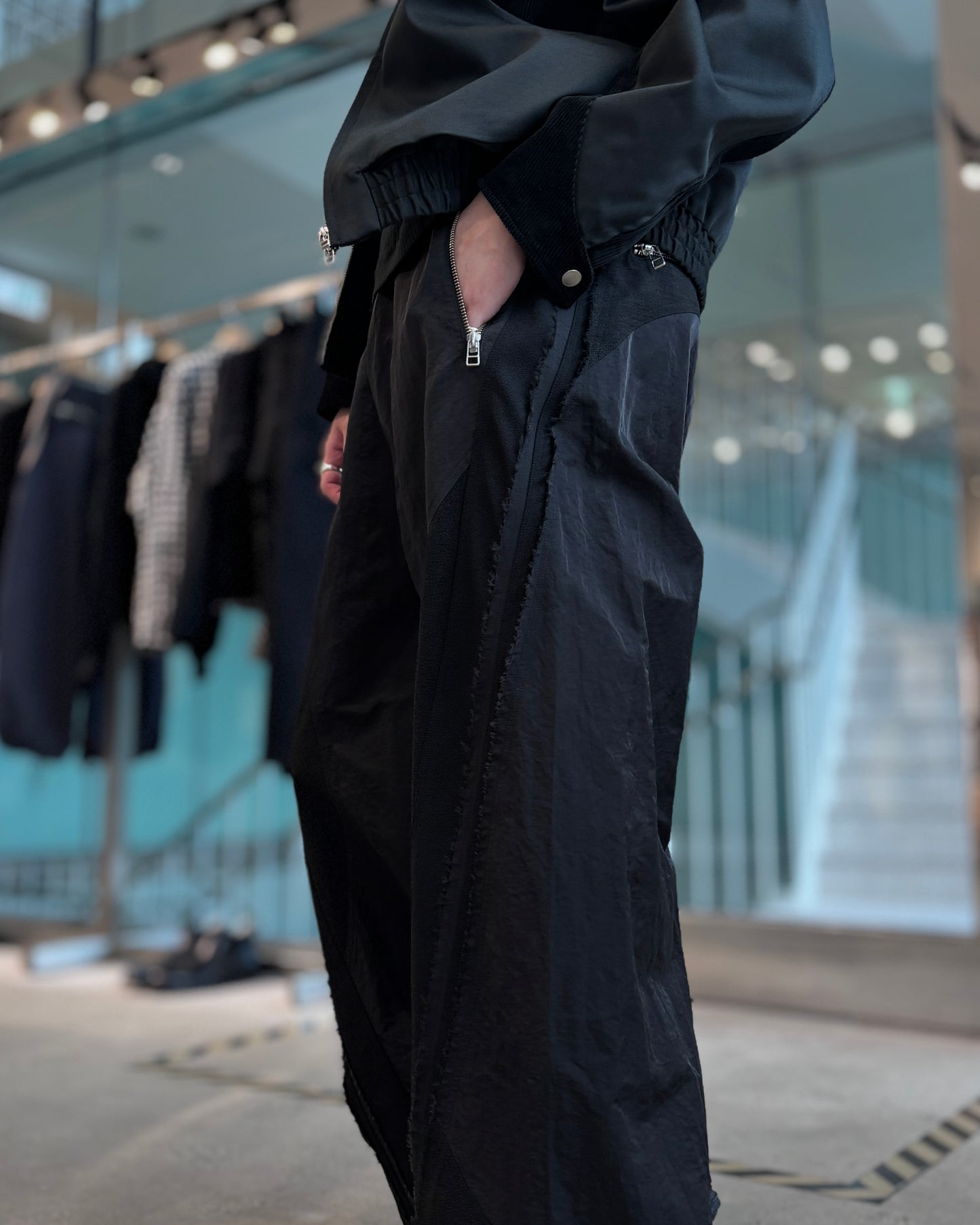 cut up track pants