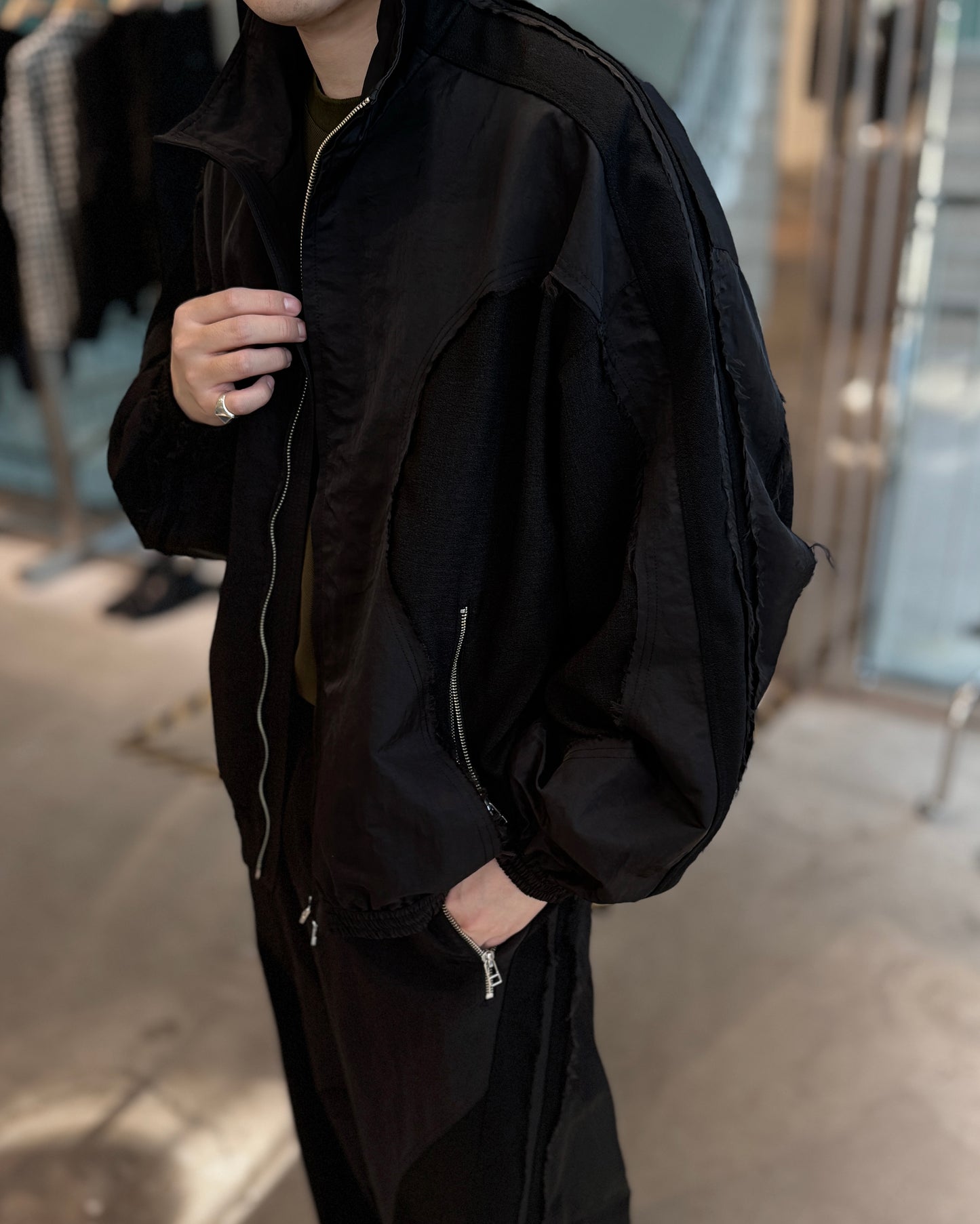 cut up track jacket
