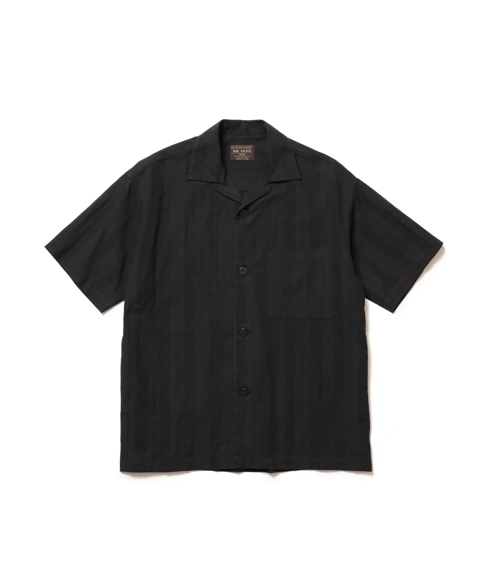 c/l panama stripes / short/s open collar shirt