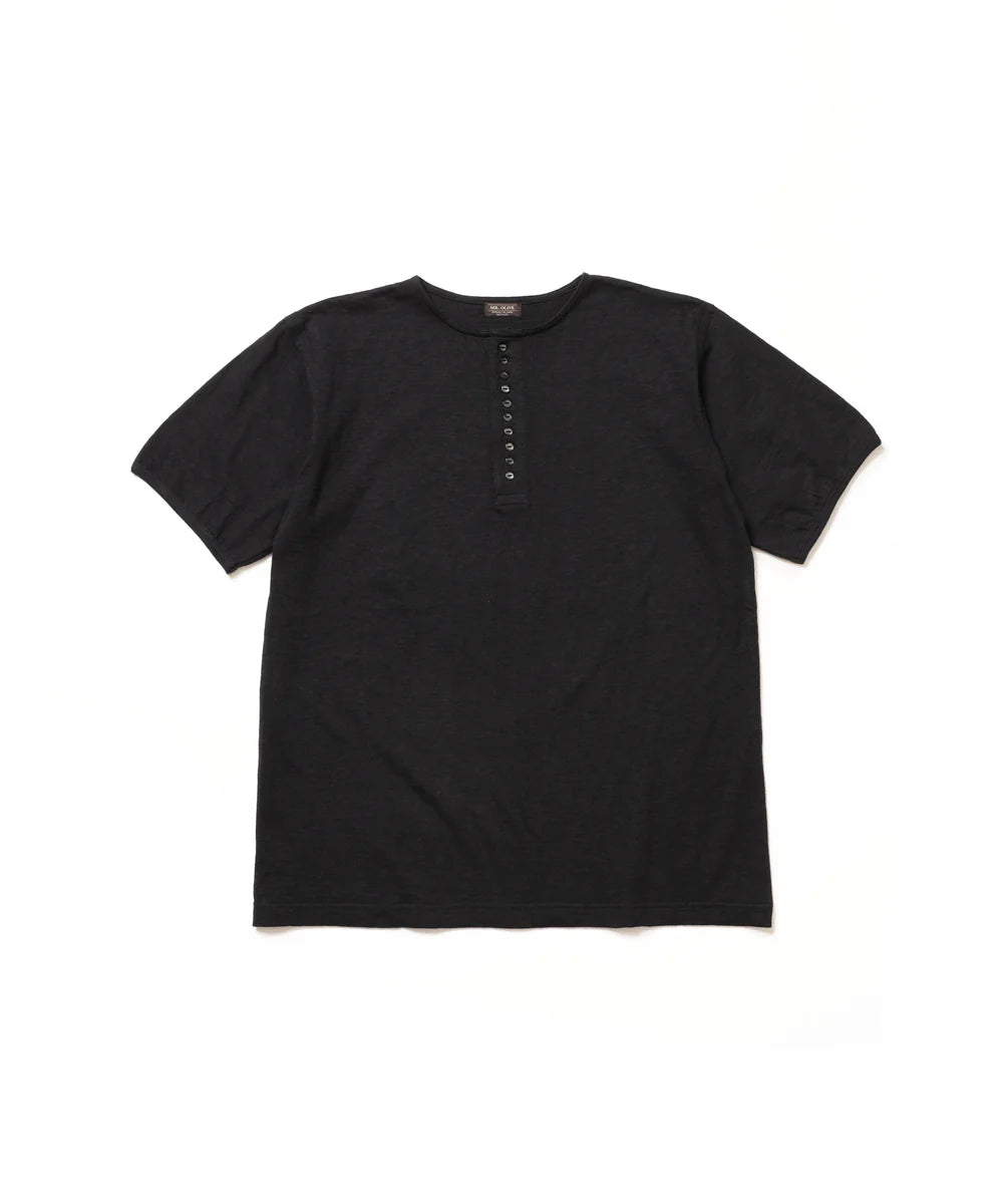 vintage california cotton / 10-button henley neck shirt