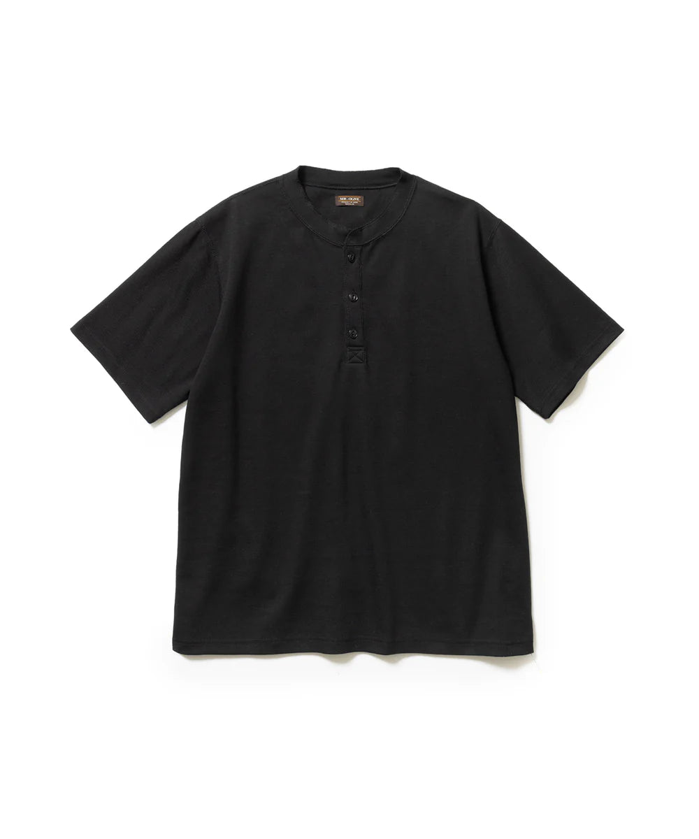 compact honeycomb mesh / henley neck t-shirt