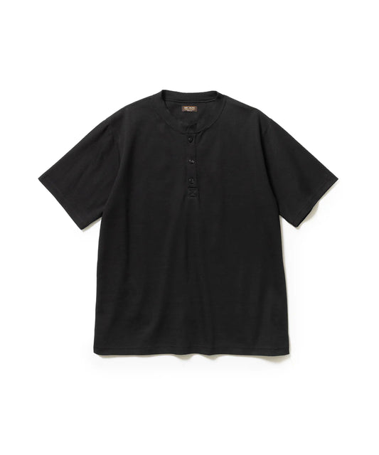 compact honeycomb mesh / henley neck t-shirt