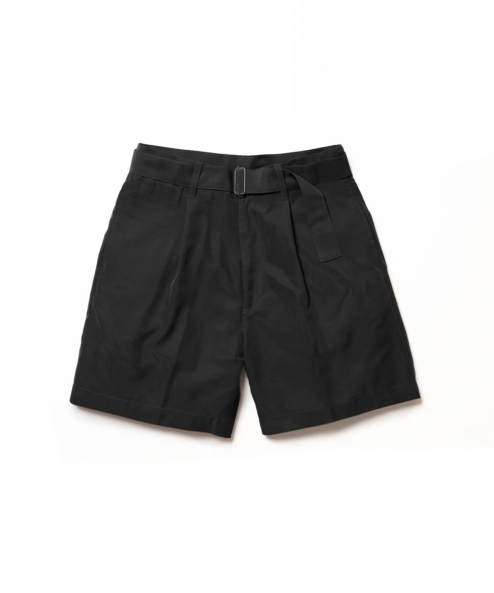 t/r powder cloth / belted shorts