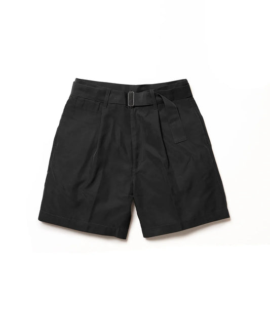t/r powder cloth / belted shorts