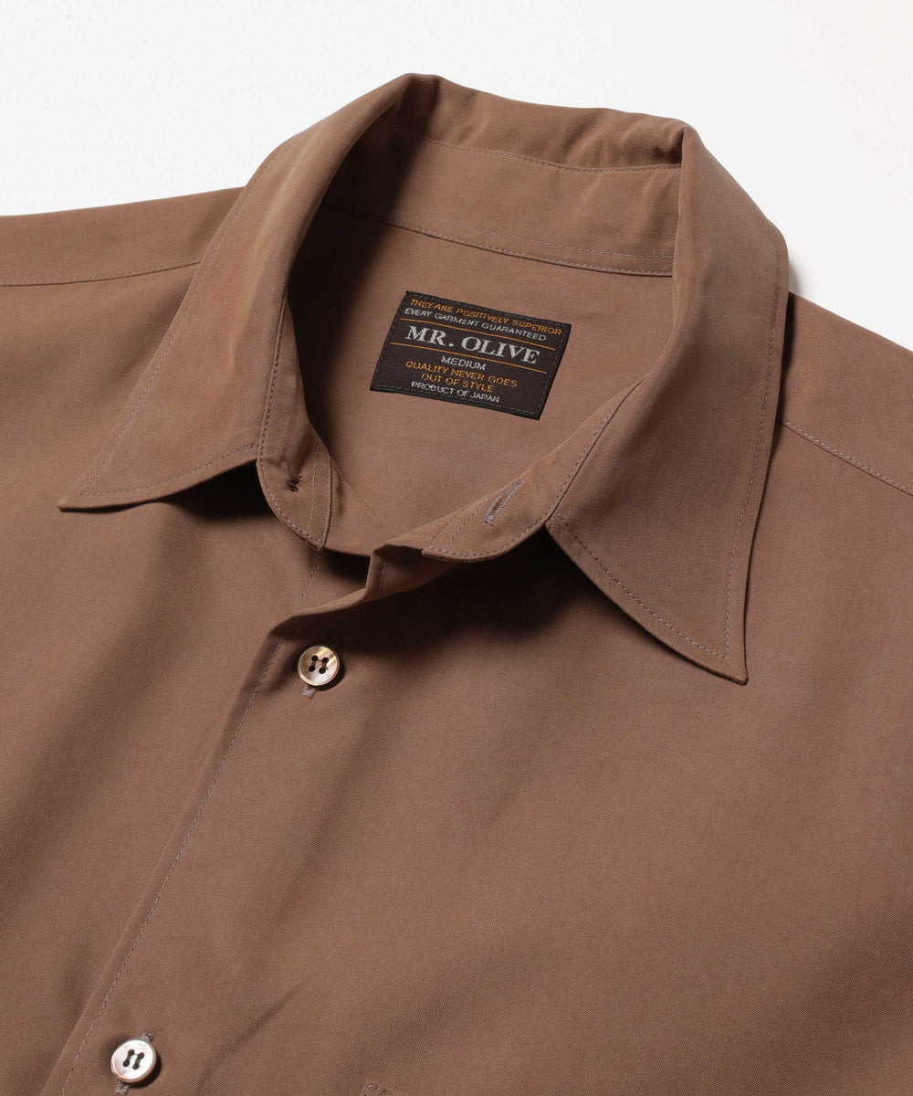 t/r powder cloth / short/s regular collar shirt