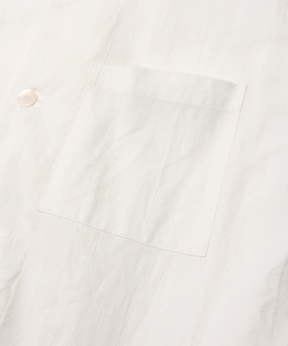c/l panama stripes / short/s open collar shirt