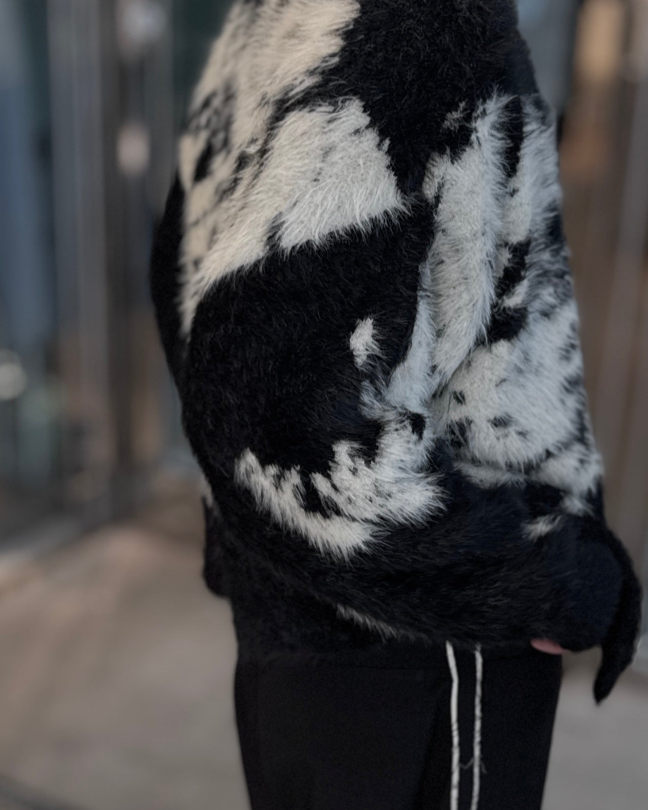 jacquard cardigan “shokkakuteki sonzai”