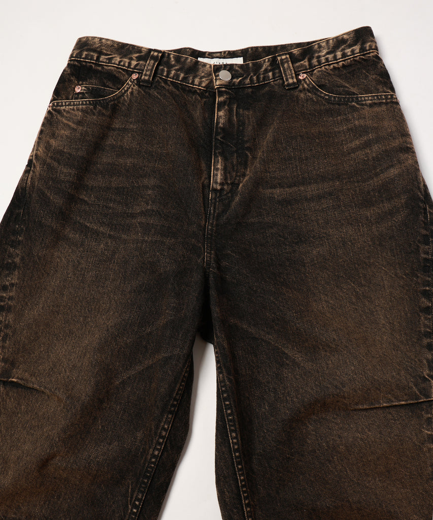 drape over shaped denim pants