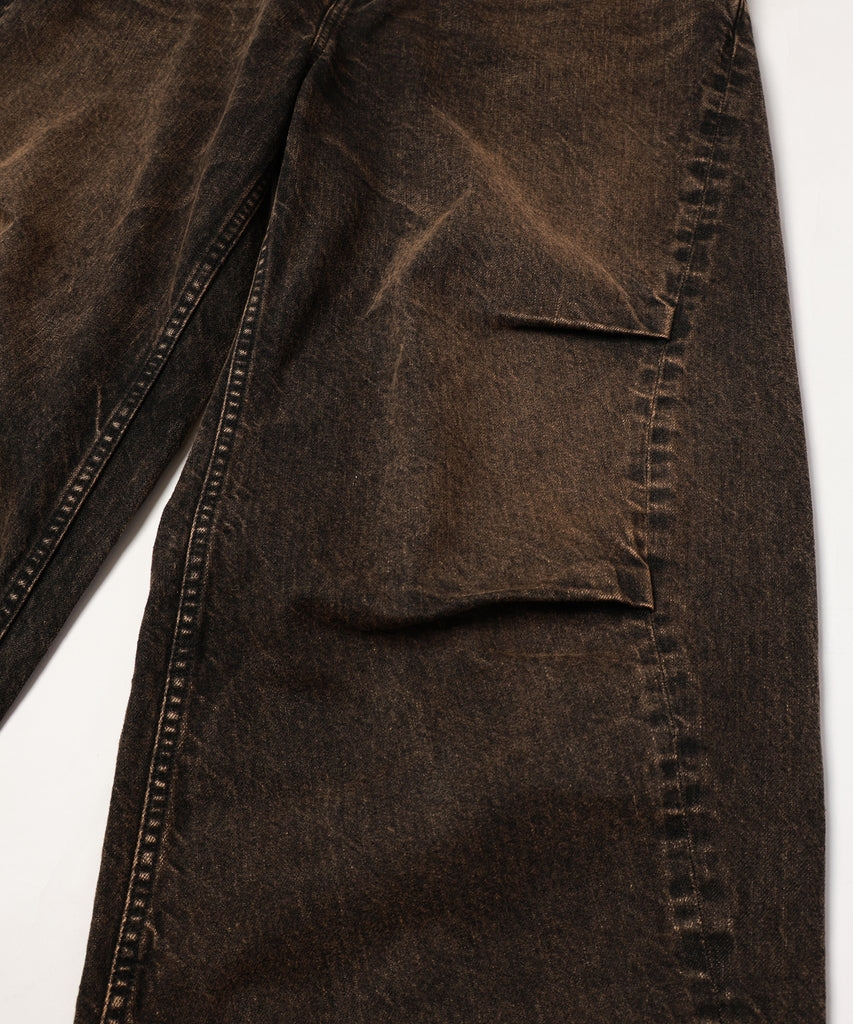 drape over shaped denim pants