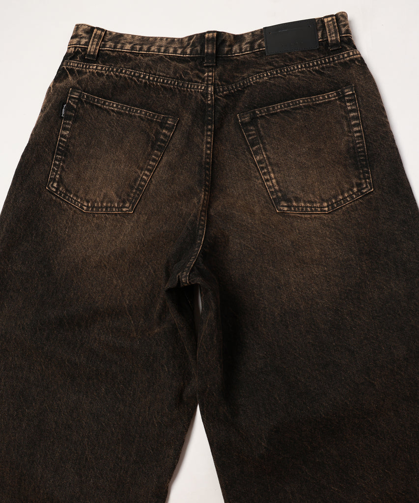 drape over shaped denim pants