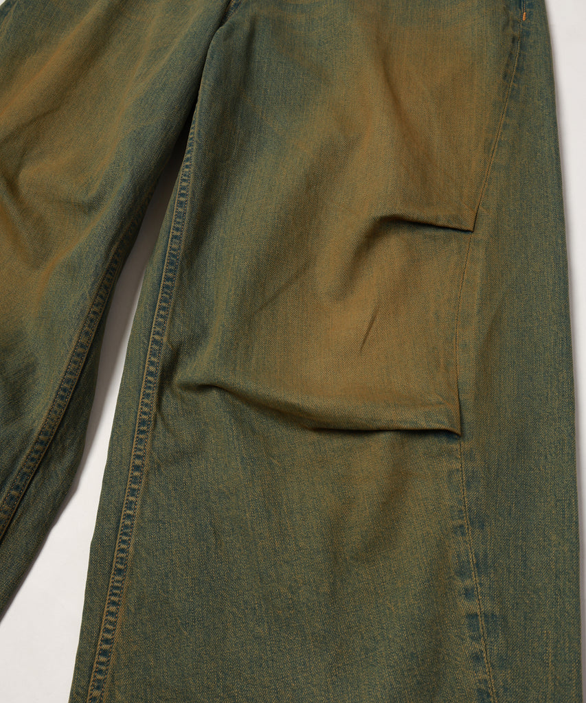 drape over shaped denim pants