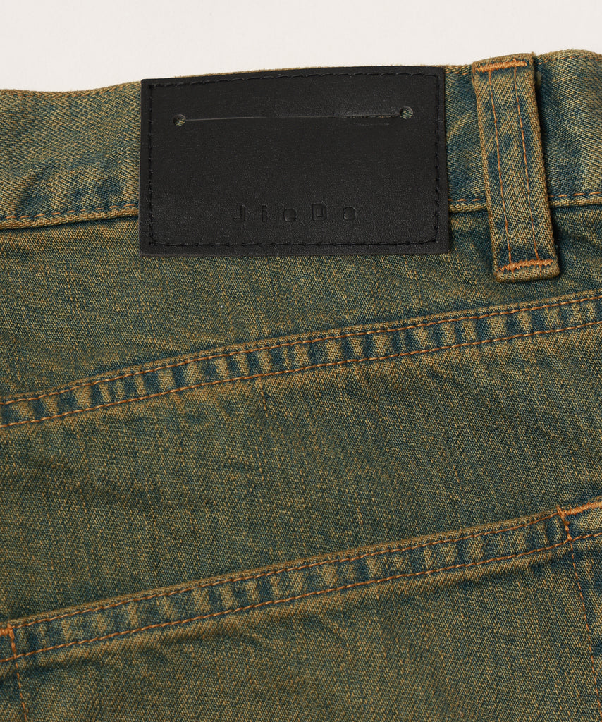 drape over shaped denim pants